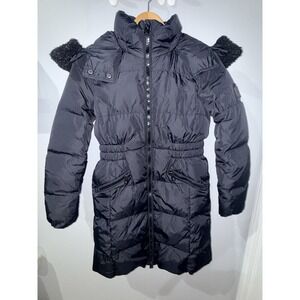Coach ICON Long Puffer Hooded Warm Coat Jacket‎ Black Size S